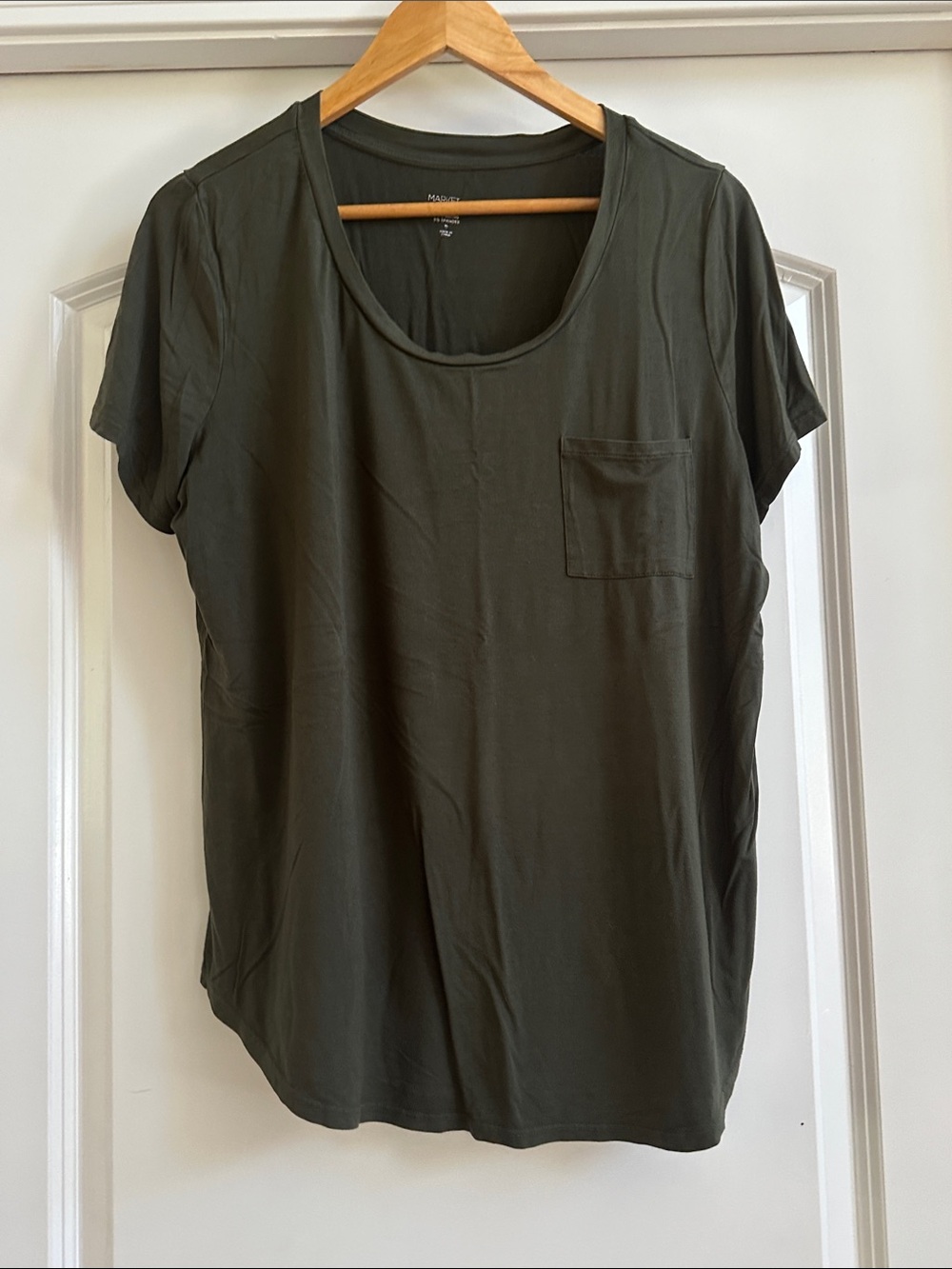 Market & Spruce Olive Short Sleeve Pocket Tee